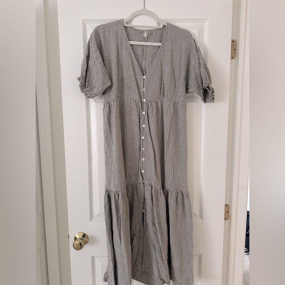 Rylee + Cru Mandi Dress Forest Gingham Small